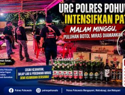 URC Polres Pohuwato Intensifkan Patroli Malam Minggu, Puluhan Botol Miras Diamankan di Titik Keramaian