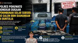 Polres Pohuwato Bongkar Dugaan Penimbunan Solar Subsidi, 40 Galon BBM Diamankan di Buntulia
