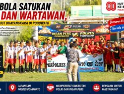 Sepak Bola Satukan Polri dan Wartawan, Laga Eksebisi HUT Bhayangkara di Pohuwato Penuh Sportivitas