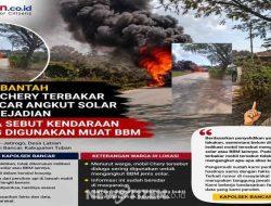Mobil Terbakar di Jalan Bulu–Jatirogo, Polisi Sebut Kosong, Warga Singgung Aktivitas Angkut BBM