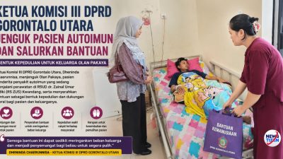 Ketua Komisi III DPRD Gorontalo Utara Jenguk Pasien Autoimun, Salurkan Bantuan dan Bangkitkan Semangat Keluarga