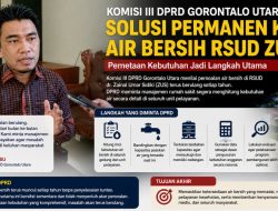 Komisi III DPRD Gorontalo Utara Desak Solusi Permanen Krisis Air Bersih RSUD ZUS, Minta Pemetaan Kebutuhan Jadi Prioritas