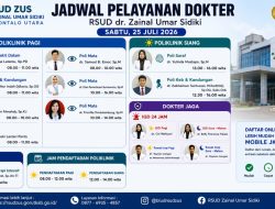 RSUD ZUS Tetap Hadir di Akhir Pekan, Berikut Jadwal Dokter Spesialis dan Layanan Kesehatan Sabtu, 25 Juli 2026