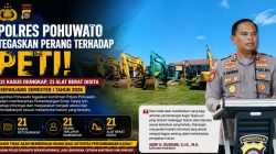 Polres Pohuwato Tegaskan Perang terhadap PETI, 21 Kasus dan 21 Alat Berat Diungkap Sepanjang Semester I 2026