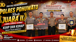 Budaya Belajar Berbuah Prestasi, Polres Pohuwato Raih Juara II Lomba Cerdas Cermat KUHP-KUHAP Tingkat Polda Gorontalo