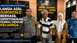 Sentuhan Humanis Polsek Marisa, Lansia Asal Gorontalo Berhasil Dipertemukan Kembali dengan Keluarga