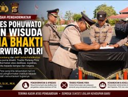 Kapolres Pohuwato Pimpin Wisuda Purna Bhakti Dua Perwira, Tradisi Pedang Pora Warnai Pelepasan Penuh Penghormatan