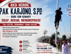 Tali Bendera Putus, Guru SDN Kenanti Panjat Tiang Demi Merah Putih Tetap Berkibar