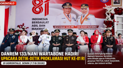 Danrem 133/Nani Wartabone Hadiri Upacara Detik-Detik Proklamasi HUT ke-81 RI di Gorontalo
