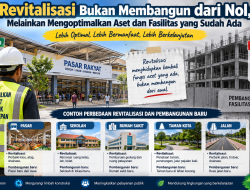 Revitalisasi Bukan Membangun dari Nol, Melainkan Mengoptimalkan Aset dan Fasilitas yang Sudah Ada