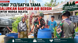 Yonif 713/Satya Tama Salurkan Bantuan Air Bersih untuk Warga Bulota, Wujud Nyata Kepedulian TNI kepada Masyarakat