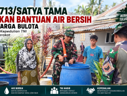 Yonif 713/Satya Tama Salurkan Bantuan Air Bersih untuk Warga Bulota, Wujud Nyata Kepedulian TNI kepada Masyarakat