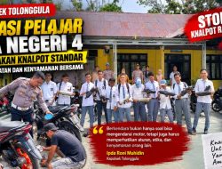 Kapolsek Tolinggula Edukasi Pelajar SMA Negeri 4, Ajak Gunakan Knalpot Standar Demi Keselamatan dan Kenyamanan Bersama
