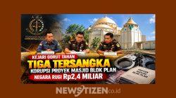 Kejari Gorut Tahan Tiga Tersangka Korupsi Proyek Masjid Blok Plan, Negara Rugi Rp2,4 Miliar