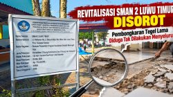 Revitalisasi SMAN 2 Luwu Timur Disorot, Metode Pengerjaan Lantai Dipertanyakan