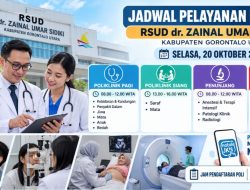RSUD Zainal Umar Sidiki Umumkan Jadwal Pelayanan Dokter Selasa, 20 Oktober 2026